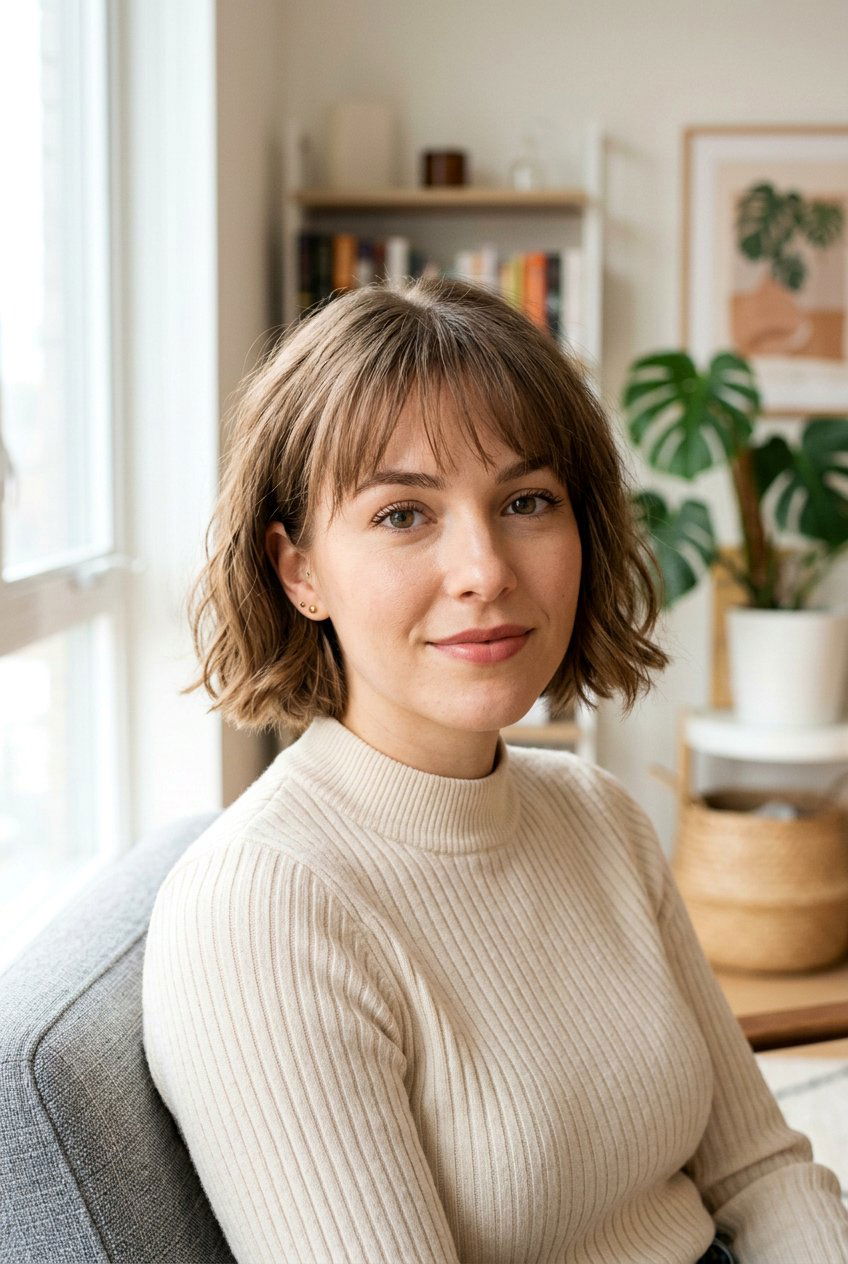 Short Bob With Wispy Bangs - 20 feminine short hairstyles - 20 feminine short hairstyles