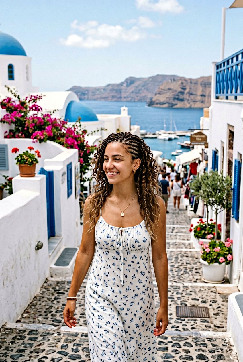 Short Boho Braids With Curly Ends - 20 vacation braids hairstyles - 20 vacation braids hairstyles