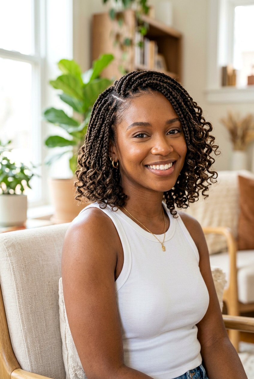 Short Boho Knotless Braids - 20 boho knotless braids hairstyle - 20 boho knotless braids hairstyle