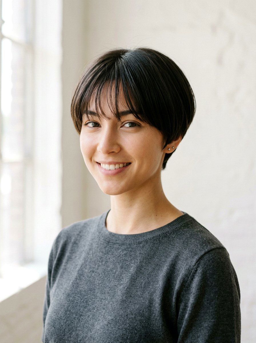 Short Bowl Cut with Wispy Bangs - 20 short haircut with wispy bangs - 20 short haircut with wispy bangs