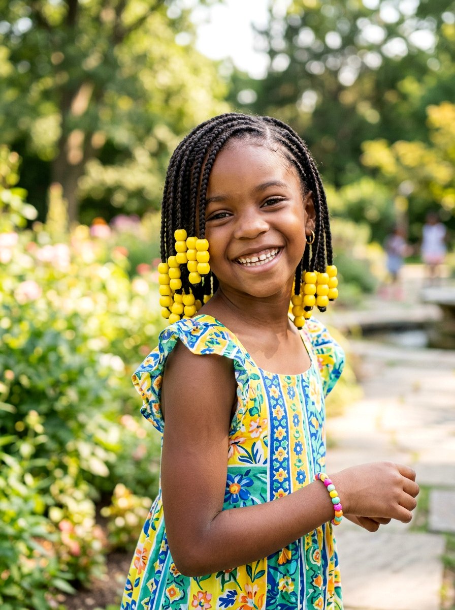 Short Box Braids With Beads - 20 kids box braids with beads - 20 kids box braids with beads