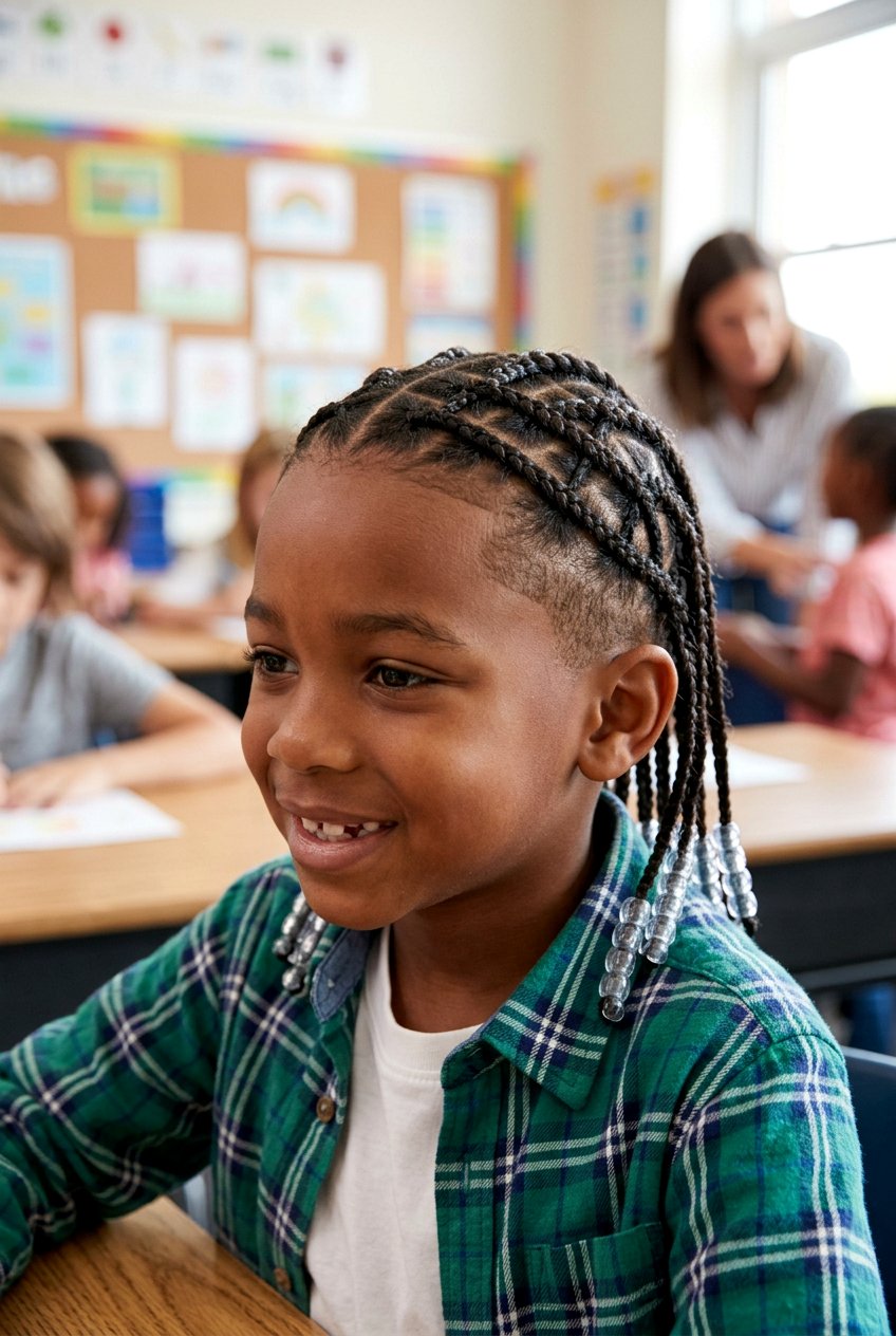 Short Box Braids with Beads for Toddlers - 20 little boys braids with beads - 20 little boys braids with beads