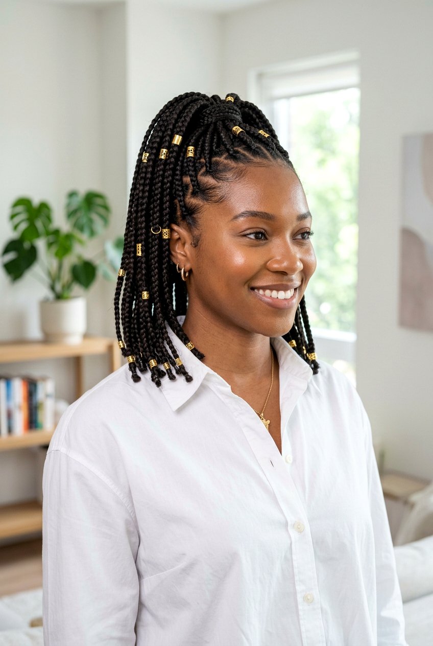Short Braided Ponytail - 20 braided ponytail for black women - 20 braided ponytail for black women
