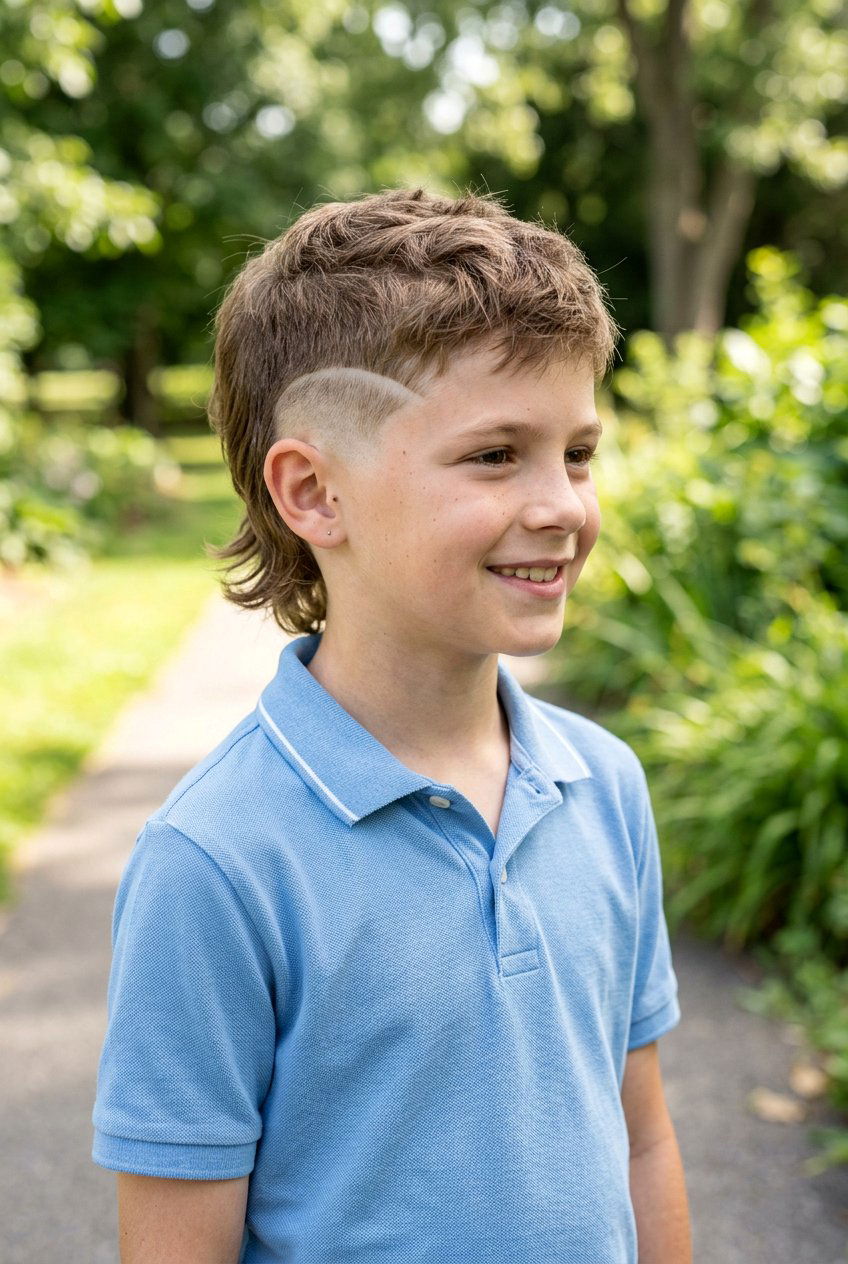 Short Burst Fade Mullet - 20 burst fade mullet for boys - 20 burst fade mullet for boys