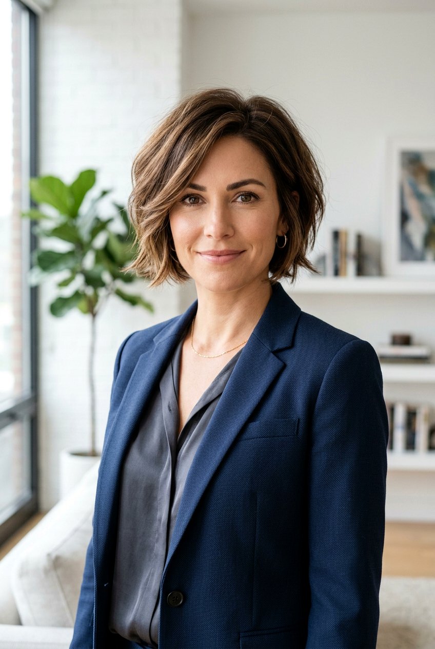 Short Butterfly Bob - 20 soft butterfly layers for mature women - 20 soft butterfly layers for mature women