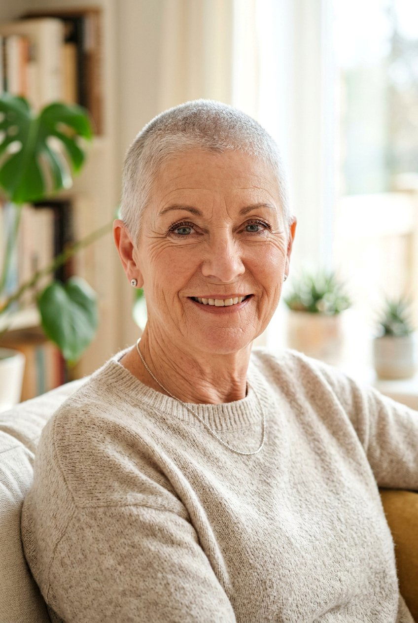 Short Buzz Cut - 20 wash and wear short hairstyles for older women - 20 wash and wear short hairstyles for older women