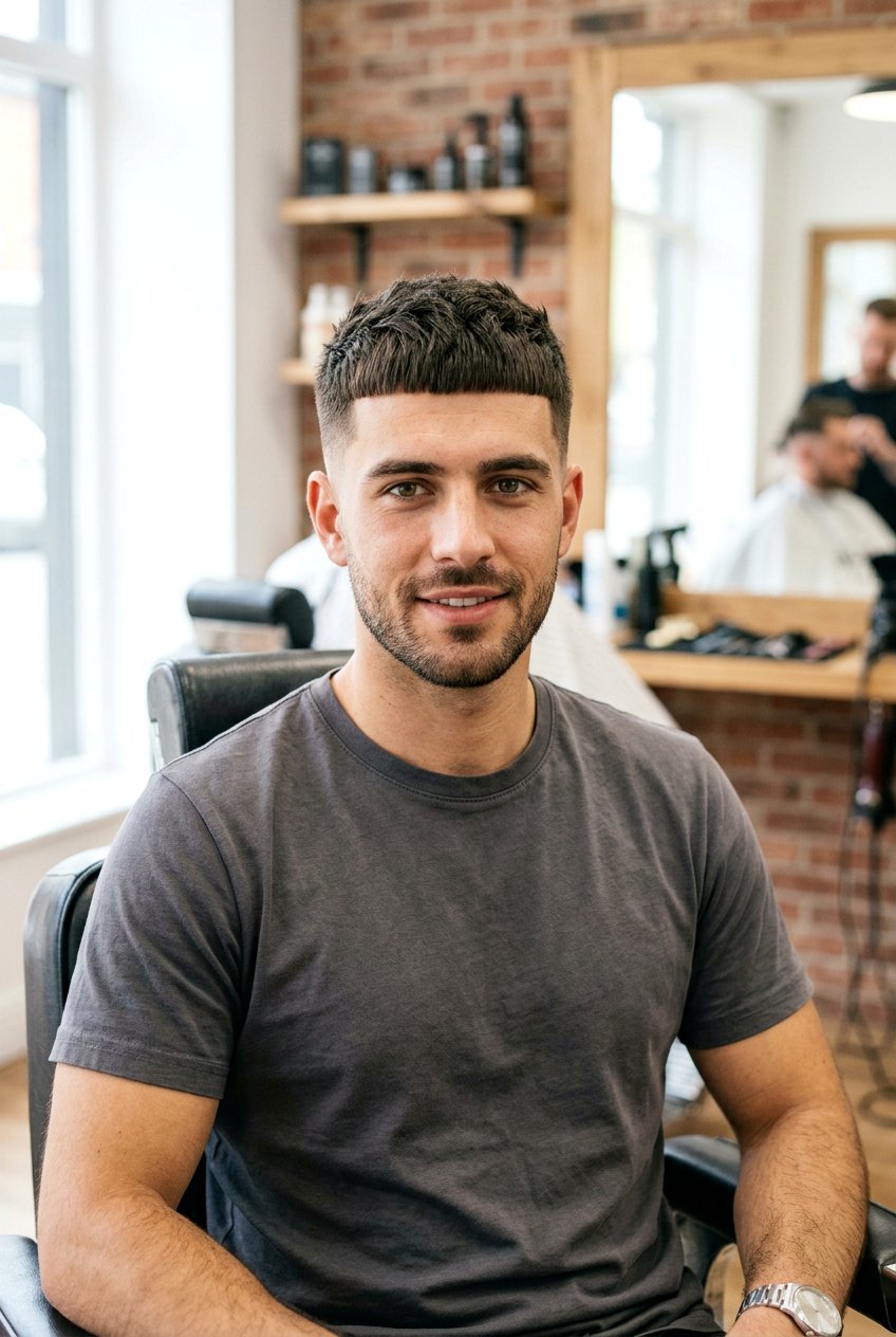 Short Caesar Cut - 20 mens haircut for fine straight hair - 20 men’s haircut for fine straight hair