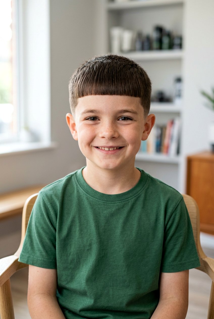 Short Caesar Cut - 20 first haircut ideas for boys - 20 first haircut ideas for boys