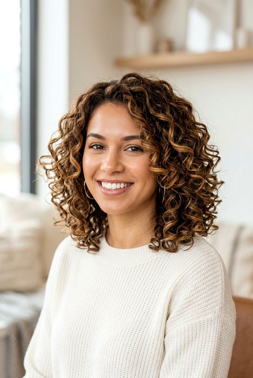 Short Caramel Balayage Bob With Curls - 20 caramel balayage for short hair - 20 caramel balayage for short hair