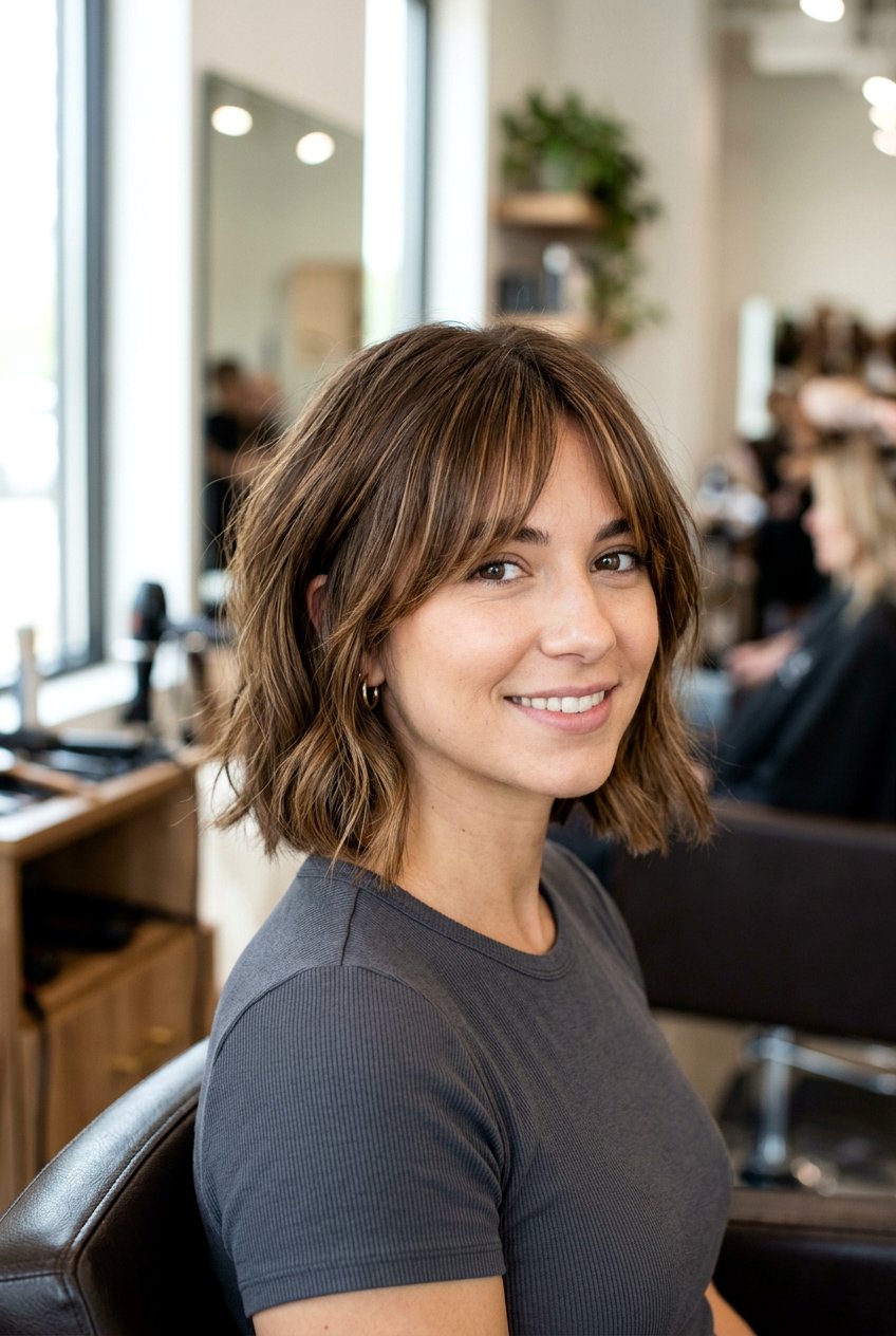 Short Caramel Balayage With Bangs - 20 caramel balayage for short hair - 20 caramel balayage for short hair