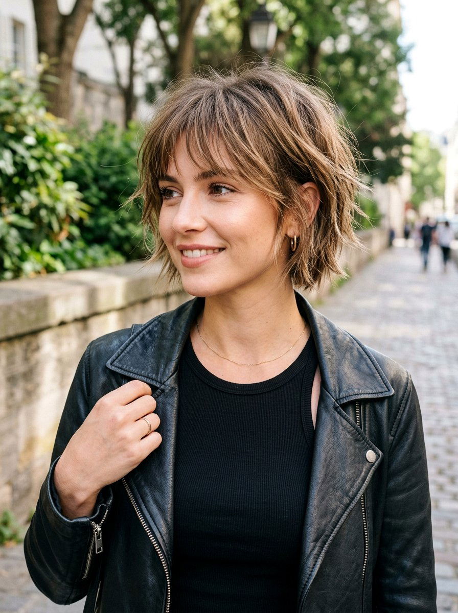 Short Choppy Bob with Wispy Bangs - 20 short haircut with wispy bangs - 20 short haircut with wispy bangs