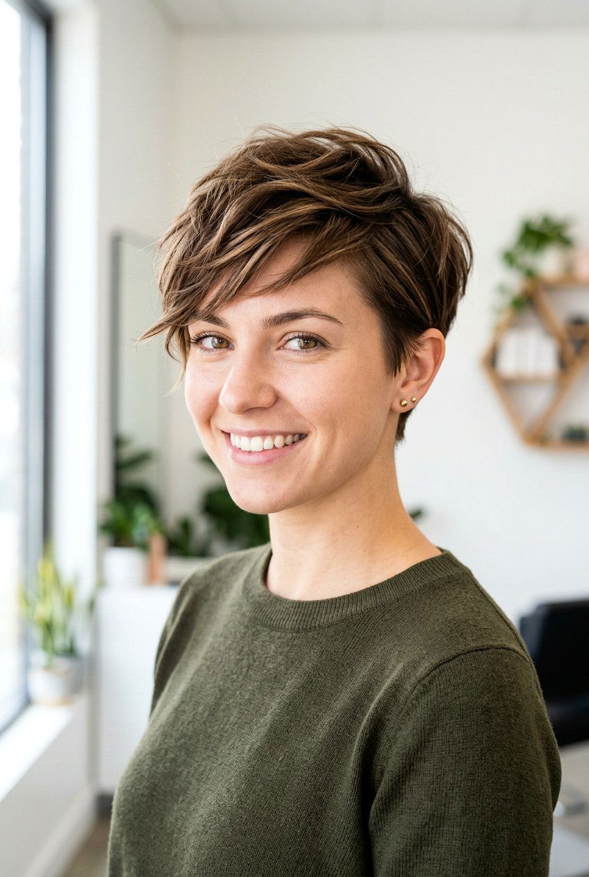 20 Charming Short Layered Pixie for Women Over 70 Styles
