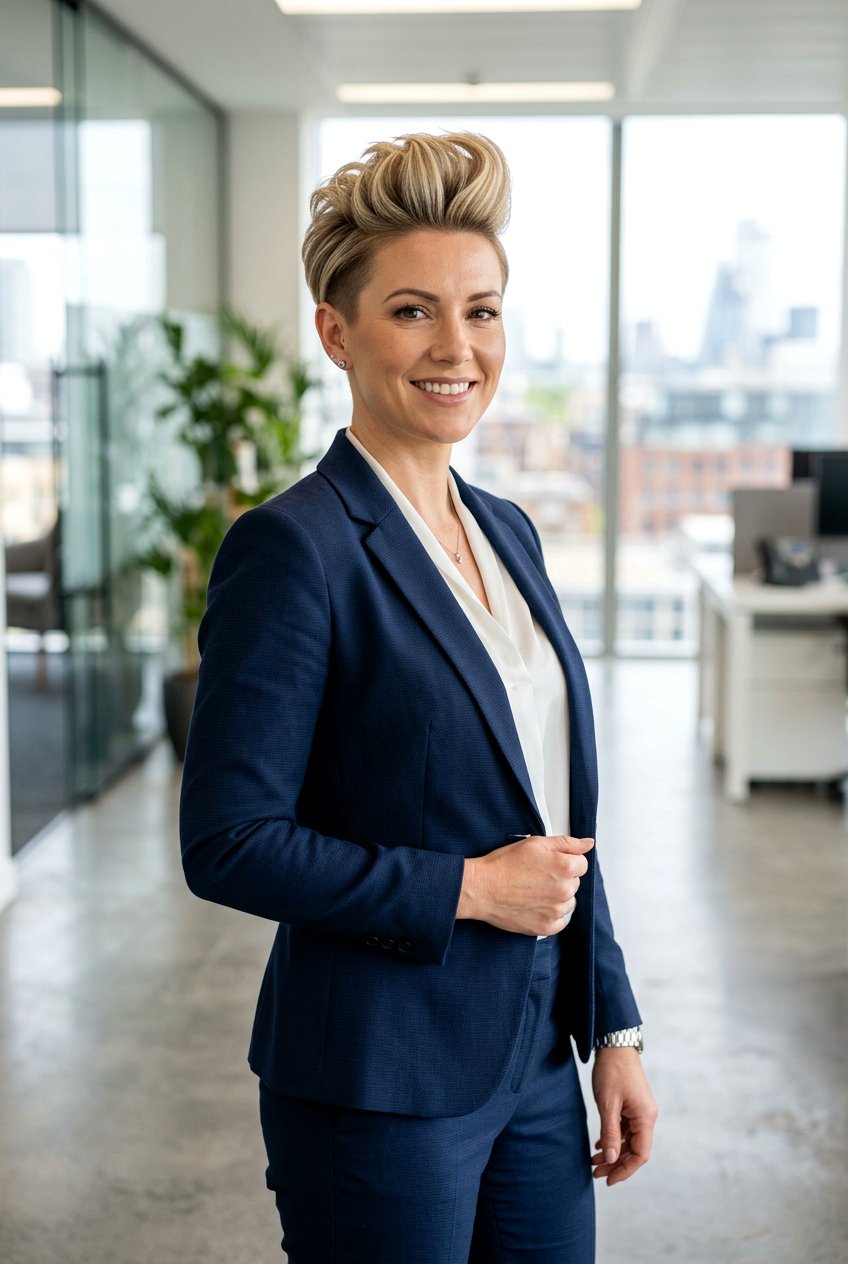 Short Choppy Pixie with Pompadour - 20 choppy pixie for thin hair women - 20 choppy pixie for thin hair women