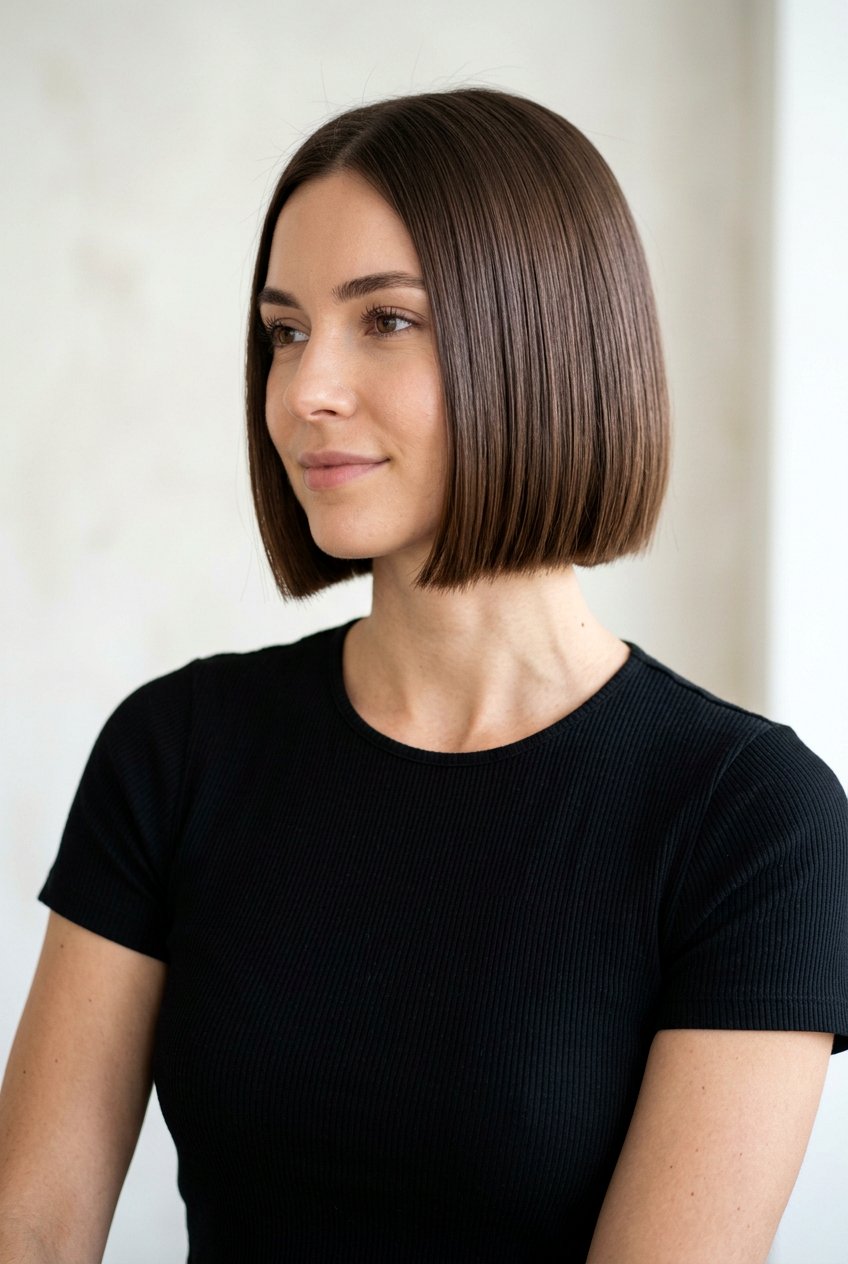 Short Cocoa Brunette Bob Haircut - 20 cool cocoa brunette - 20 cool cocoa brunette