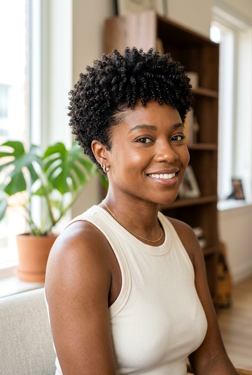 Short Coily Tapered Cut - 20 black women mature short haircut ideas - 20 black women mature short haircut ideas