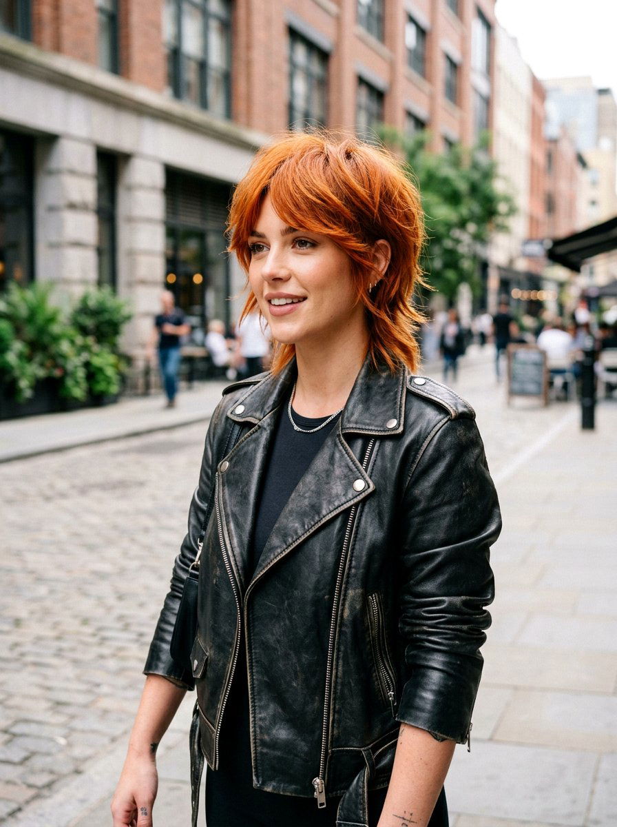 Short Copper Shag - 20 copper shag hair color ideas - 20 copper shag hair color ideas