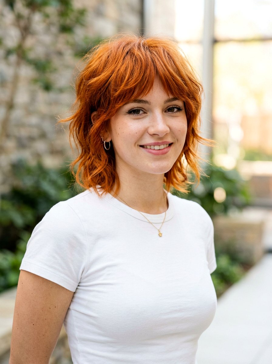 Short Copper Wolf Cut - 20 copper wolf cut color ideas - 20 copper wolf cut color ideas