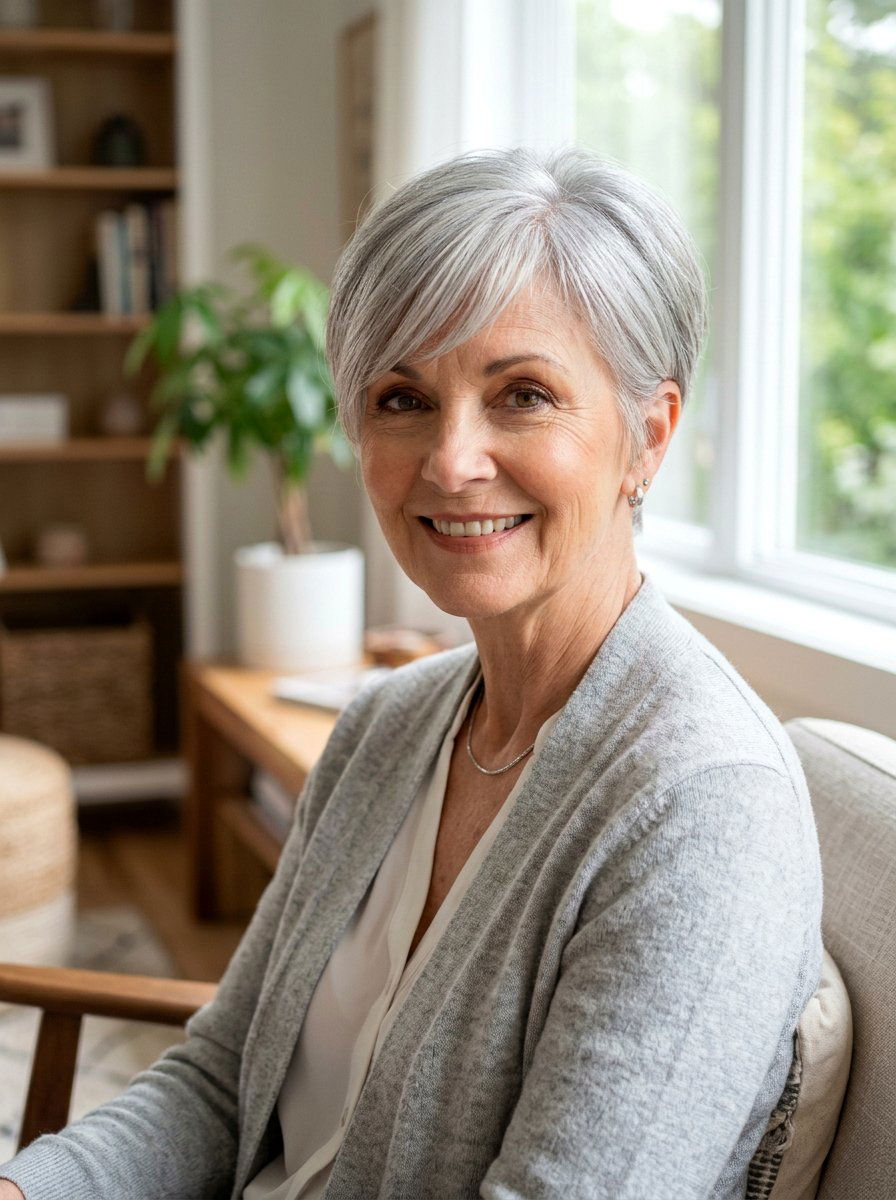 Short Crop With Long Bangs Over 60 - 20 short haircut for women over 60 with fine hair - 20 short haircut for women over 60 with fine hair