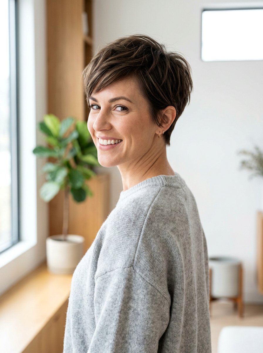 Short Crop With Textured Top And Tapered Back - 20 short haircut with tapered back - 20 short haircut with tapered back