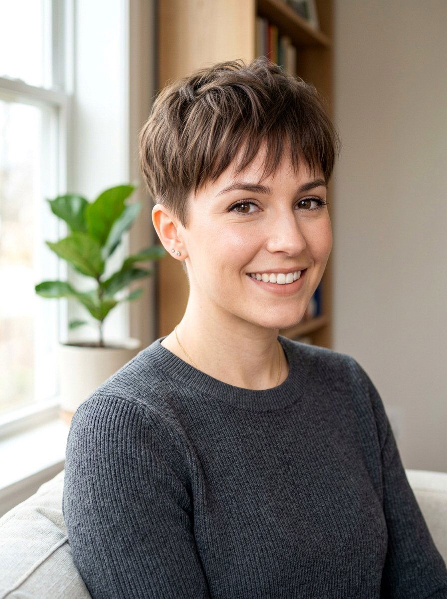 Short Cropped Cut with Wispy Bangs - 20 short haircut with wispy bangs - 20 short haircut with wispy bangs