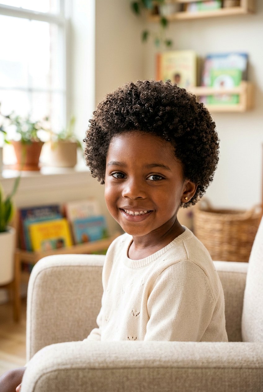 Short Curly Afro - 20 curly haircut for little girls - 20 curly haircut for little girls