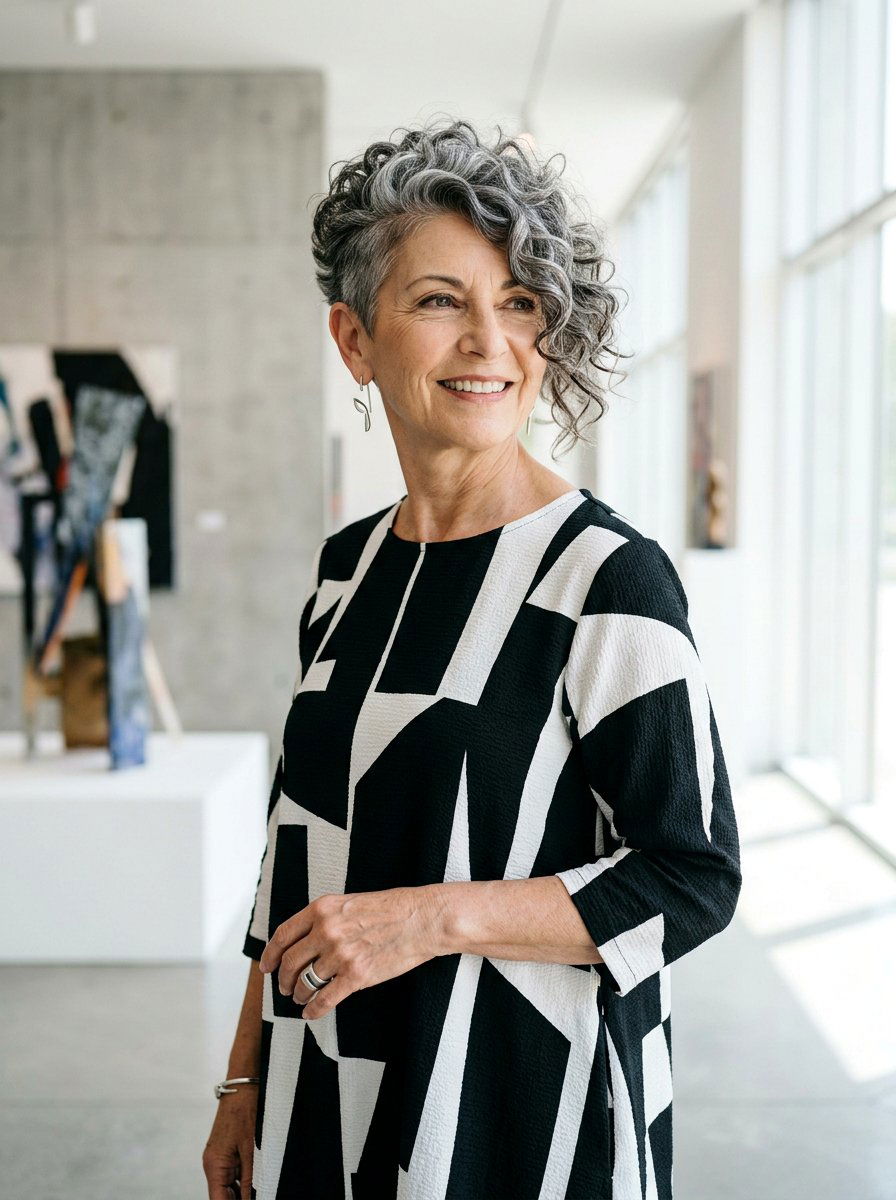 Short Curly Asymmetric Cut - 20 older women wedding guest hair ideas - 20 older women wedding guest hair ideas