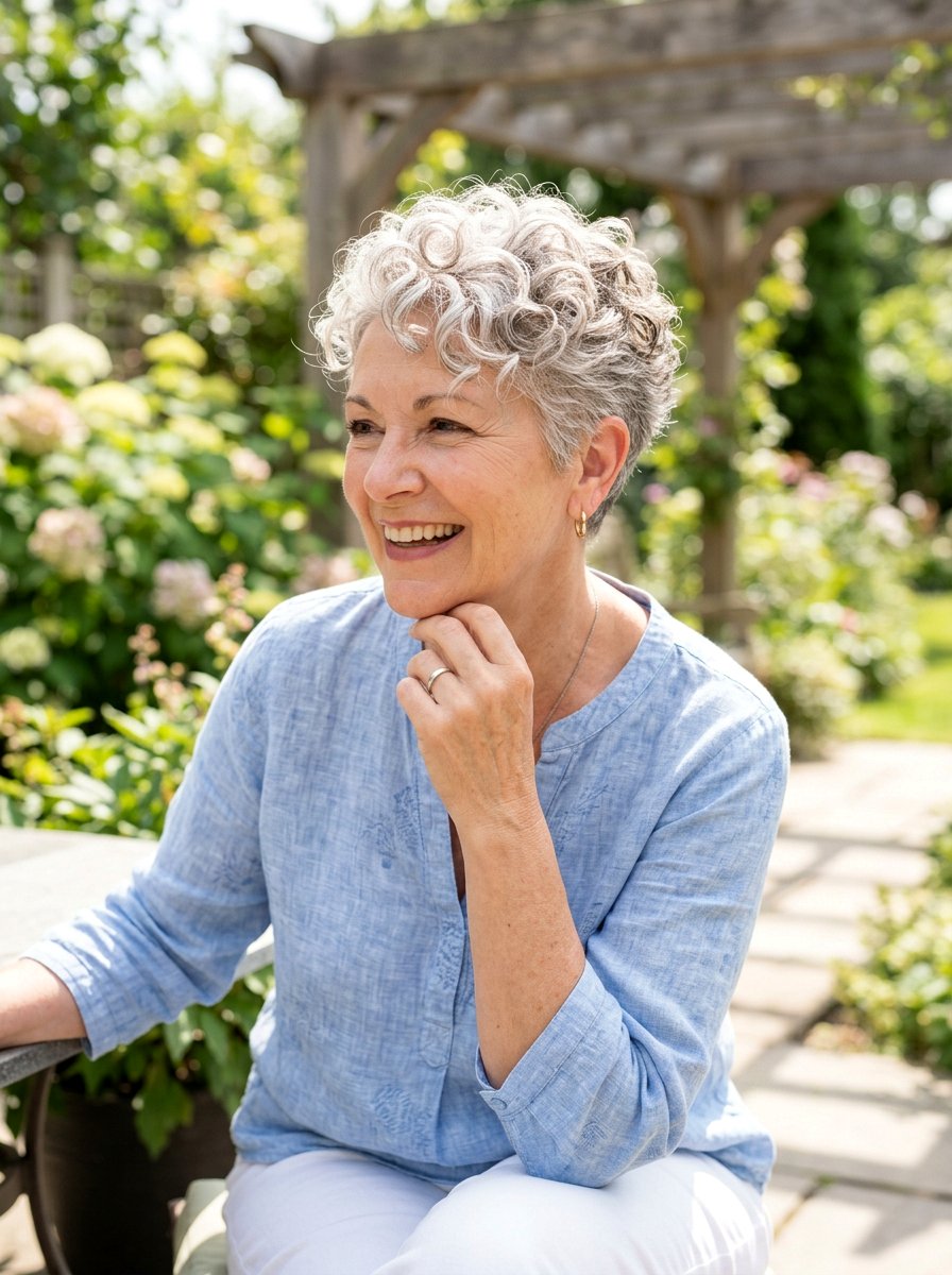 Short Curly Bixie Haircut - 20 curly bixie haircut for older women - 20 curly bixie haircut for older women