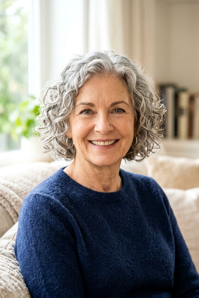 Short Curly Bob - 20 short hairstyles for women over 70 - 20 short hairstyles for women over 70