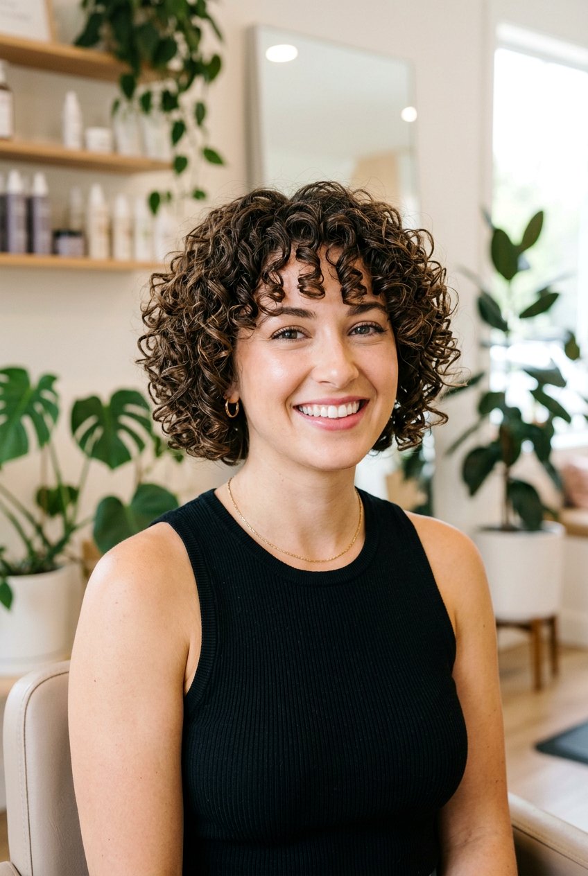 Short Curly Bob Haircut For Natural Curls - 20 cute short haircuts for women - 20 cute short haircuts for women