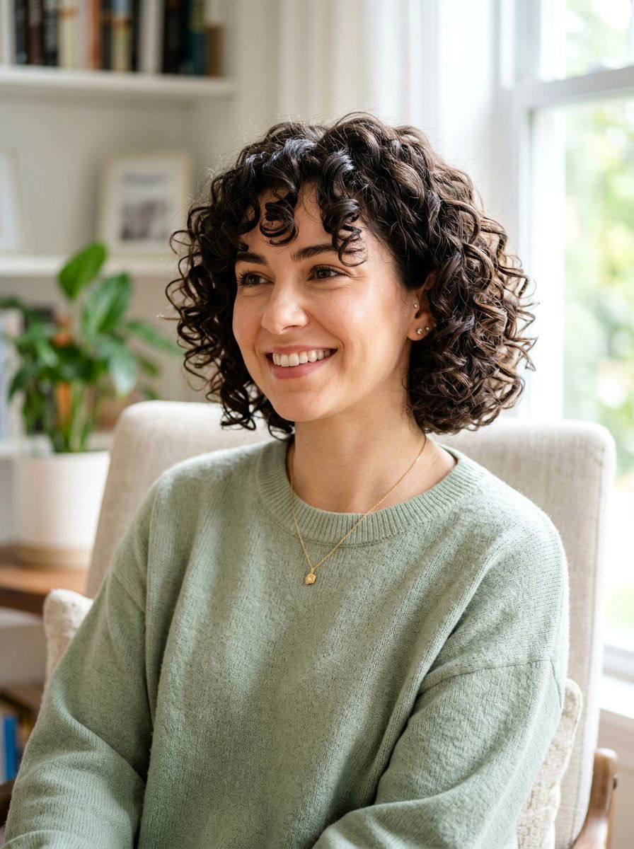 Short Curly Bob Haircut For Postpartum Curls - 20 haircut for postpartum curls - 20 haircut for postpartum curls