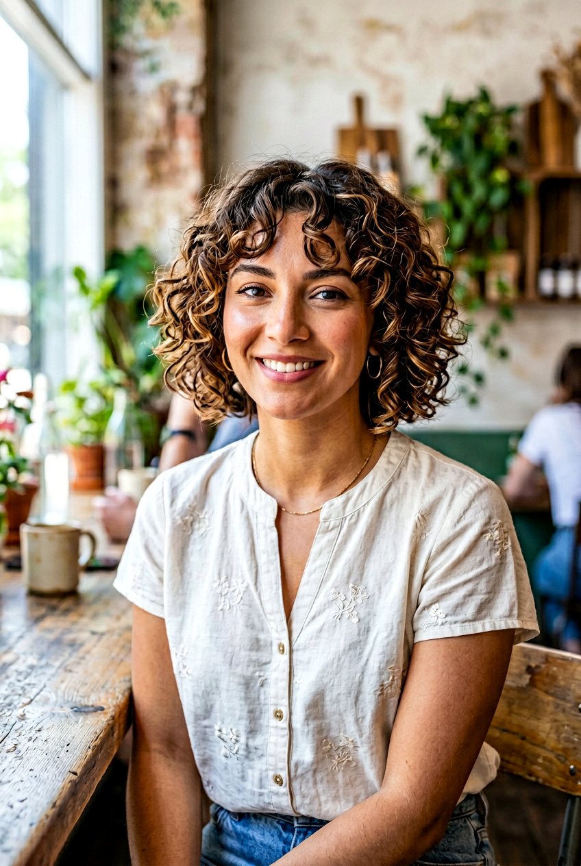 Short Curly Bob With Curtain Bangs - 20 mature curly bob with bangs - 20 mature curly bob with bangs