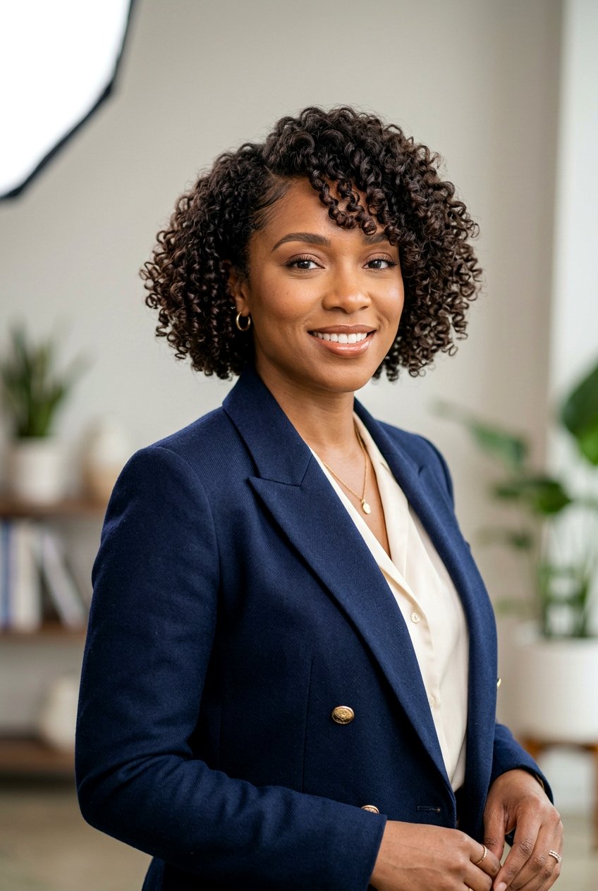 Short Curly Bob With Swept Bangs - 20 festive curls hairstyle - 20 festive curls hairstyle