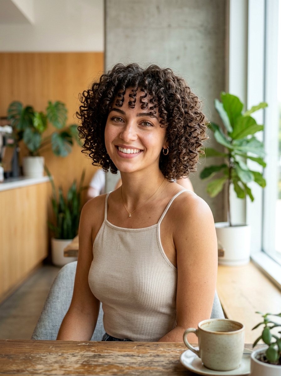 Short Curly Chin Length Bob - 20 curly chin length bob for thick curls - 20 curly chin length bob for thick curls