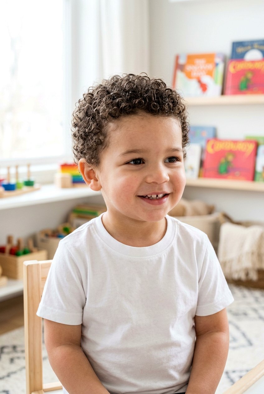 Short Curly Crop - 20 toddler haircut for curly thick hair - 20 toddler haircut for curly thick hair