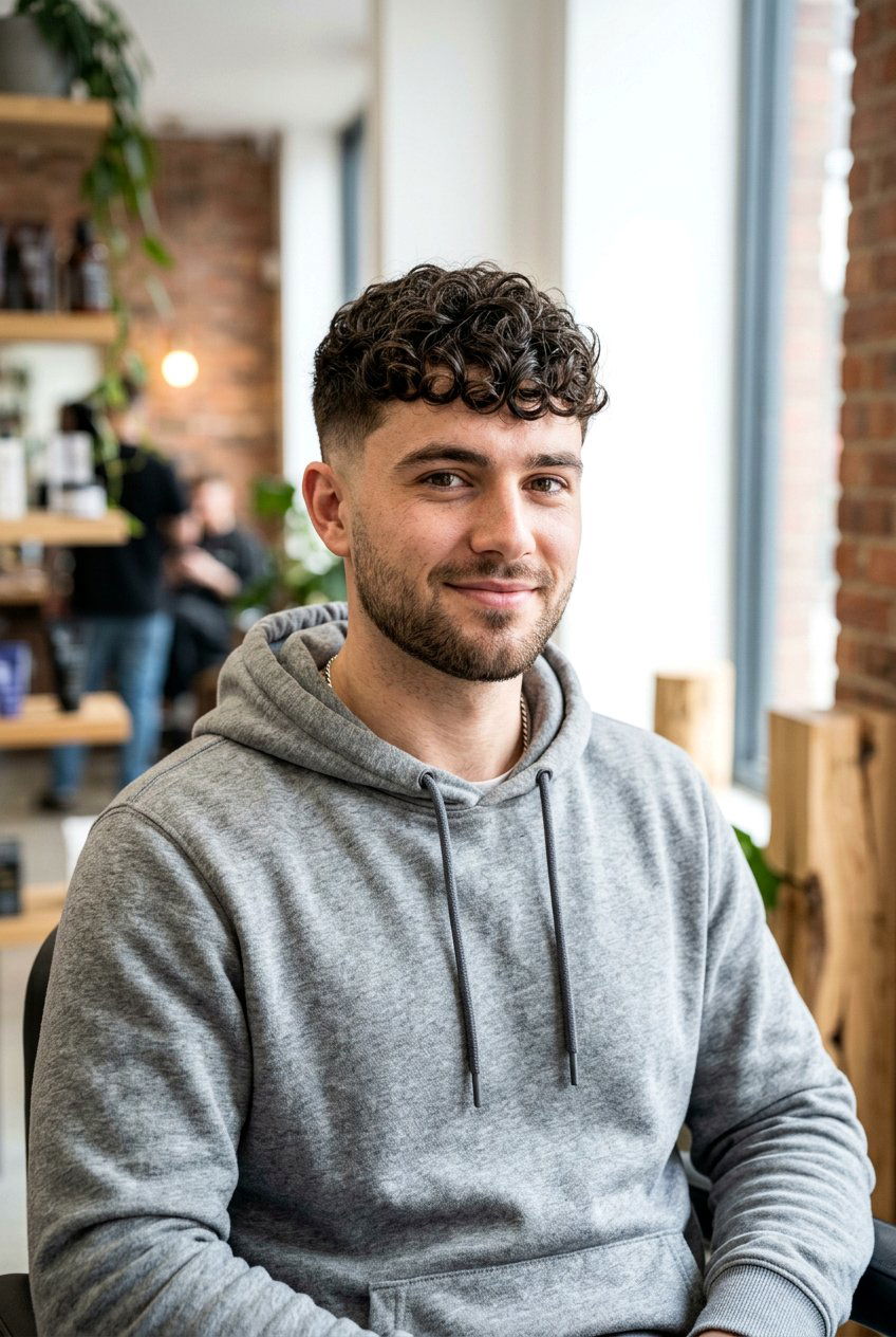 Short Curly Fringe - 20 mens haircut for curly thick hair - 20 men’s haircut for curly thick hair