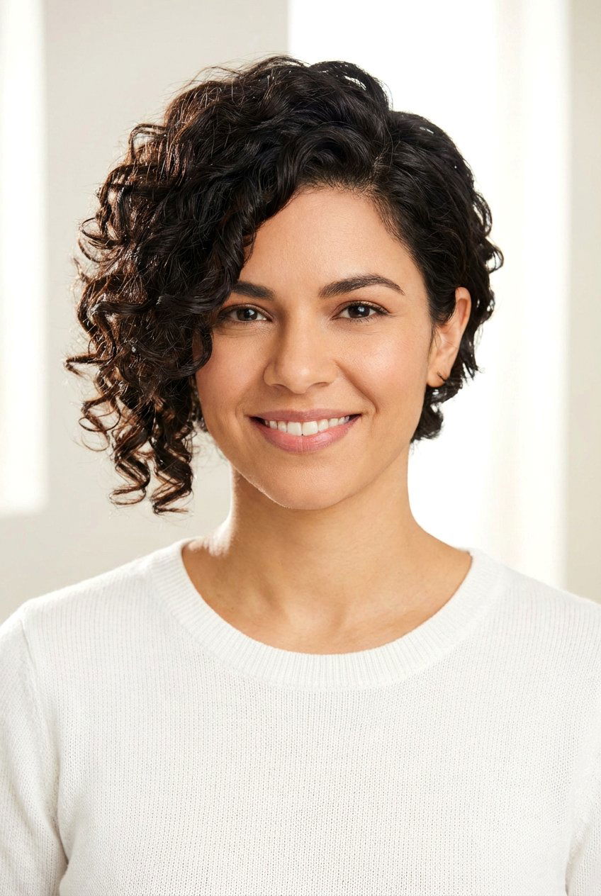 Short Curly Hair Side Part - 20 curly hairstyles for short hair - 20 curly hairstyles for short hair