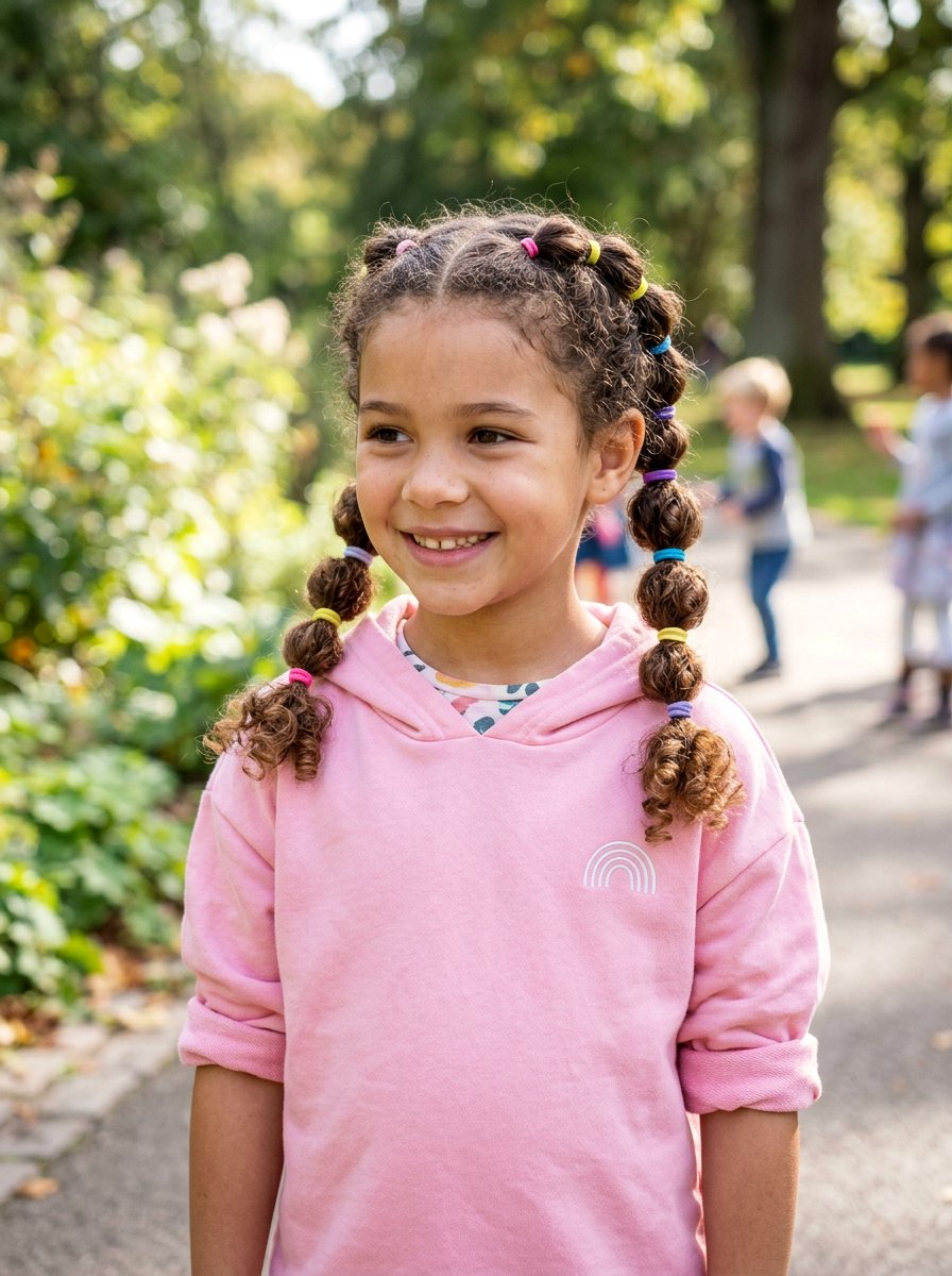 Short Curly Hair With Bubble Braids - 20 quick school hairstyle for short curly hair - 20 quick school hairstyle for short curly hair