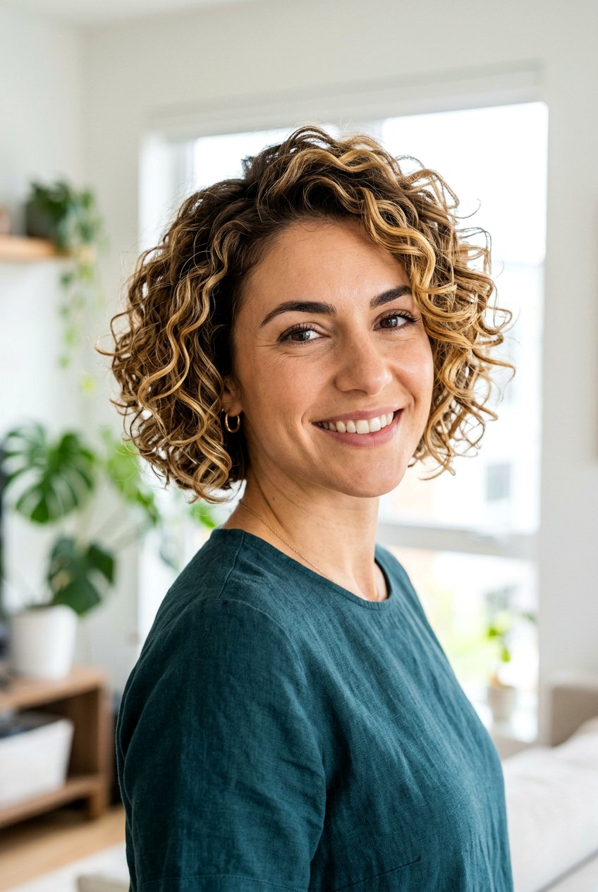 Short Curly Hair With Highlights - 20 curly hairstyles for short hair - 20 curly hairstyles for short hair