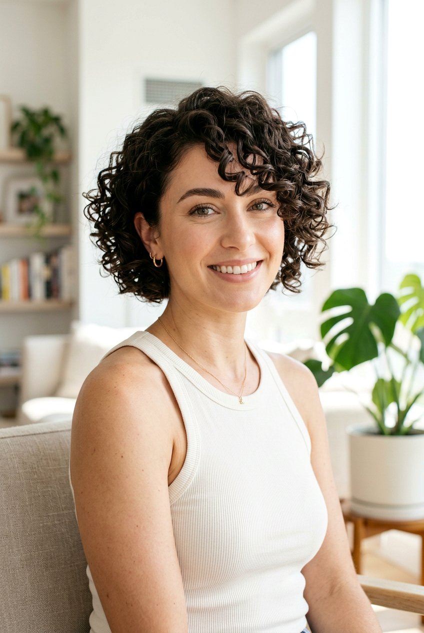 Short Curly Hair With Side Fringe - 20 short hair with side fringe - 20 short hair with side fringe