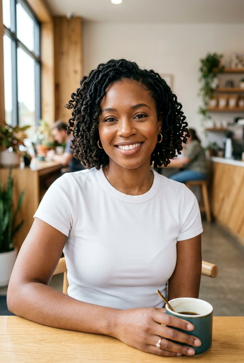 Short Curly Loc Bob - 20 loc styles with curls - 20 loc styles with curls