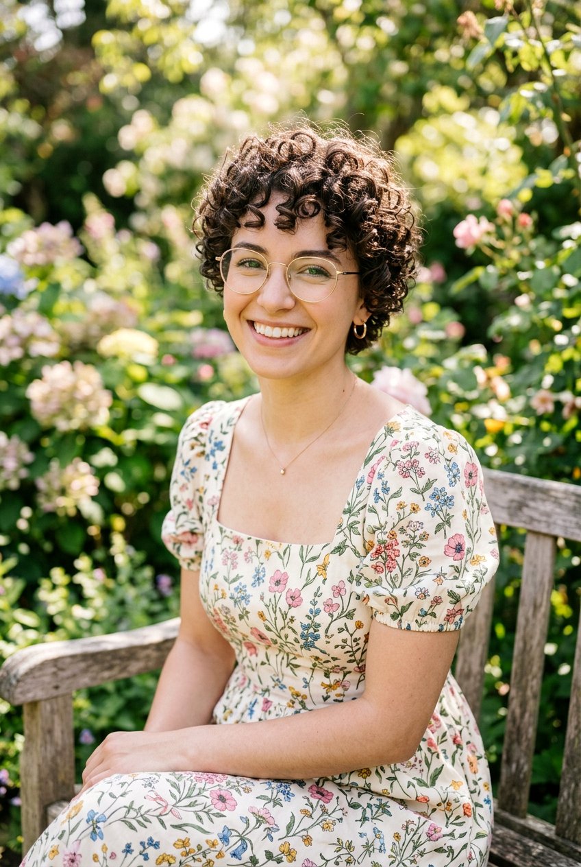 Short Curly Pixie Cut - 20 elegant pixie for mature women with glasses - 20 elegant pixie for mature women with glasses