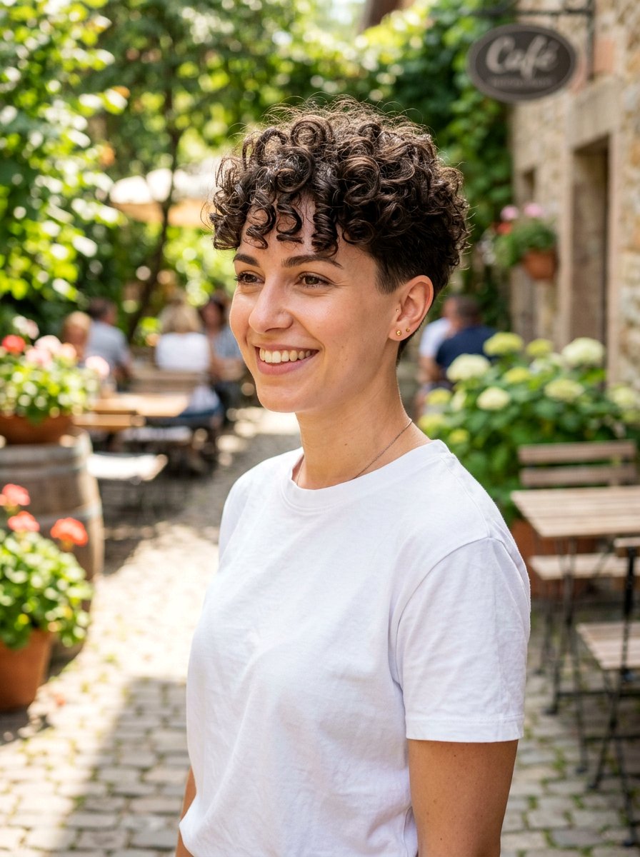 Short Curly Pixie Cut - 20 curly pixie for fine curls women - 20 curly pixie for fine curls women