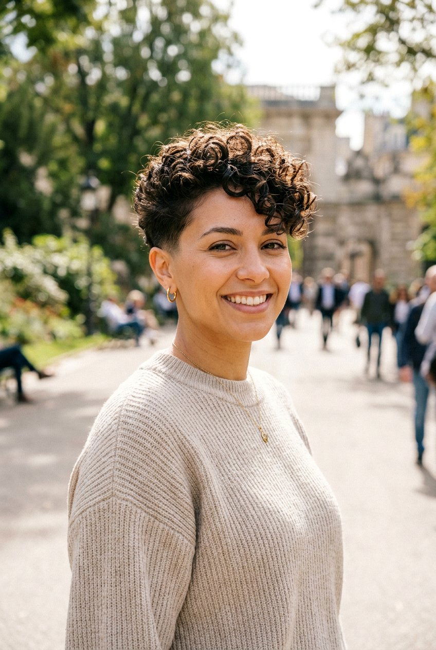 Short Curly Pixie Cut - 20 low maintenance haircut for curly fine hair - 20 low maintenance haircut for curly fine hair