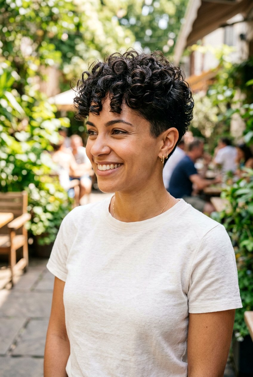 Short Curly Pixie Cut For Humid Weather - 20 humid weather curly hairstyles - 20 humid weather curly hairstyles