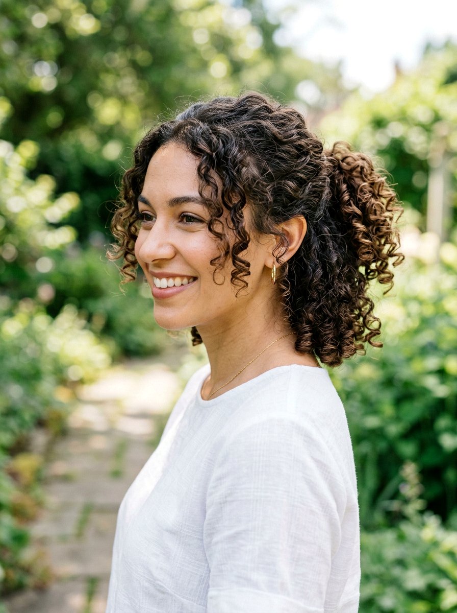 Short Curly Ponytail - 20 western ponytail with curls - 20 western ponytail with curls