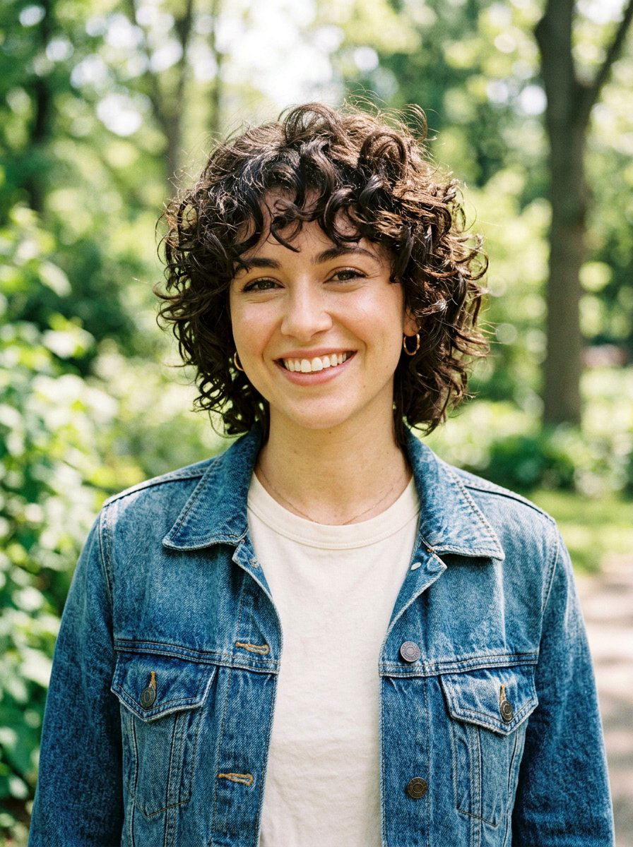 Short Curly Shag Haircut - 20 haircut for dense curly hair - 20 haircut for dense curly hair
