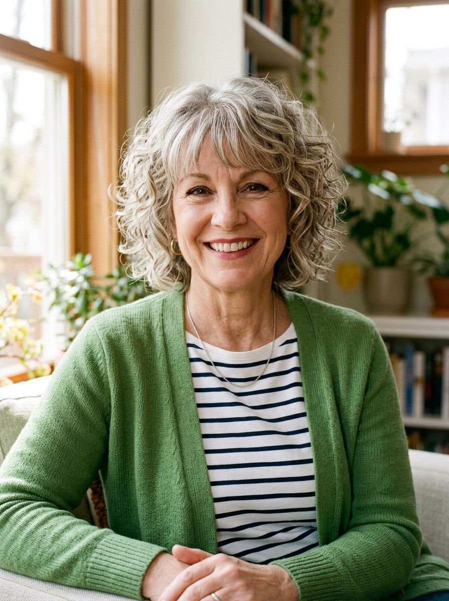 20 Gorgeous Curly Shag Haircut Styles for Women Over 60