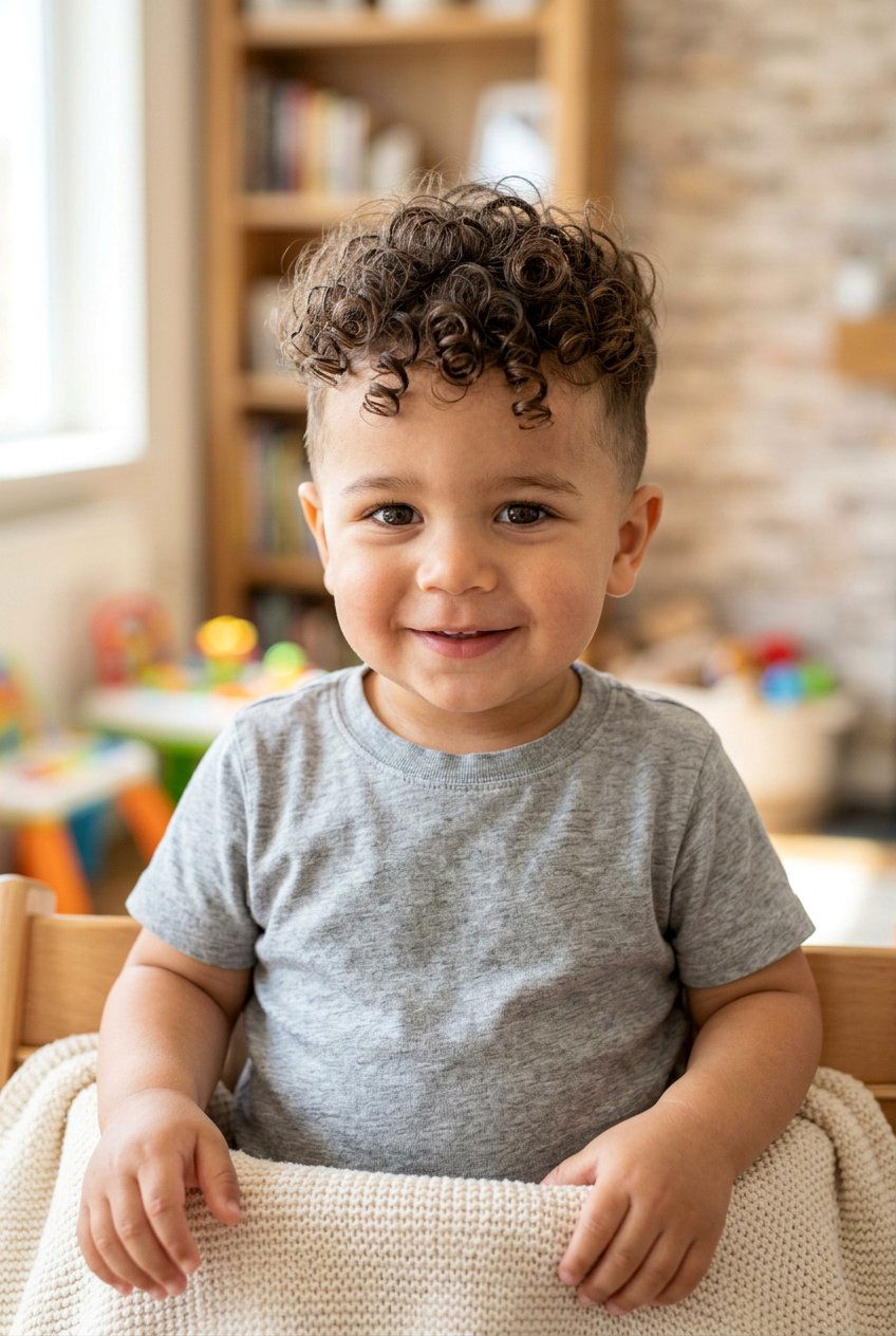 Short Curly Sides And Longer Top - 20 baby boy curly haircut - 20 baby boy curly haircut