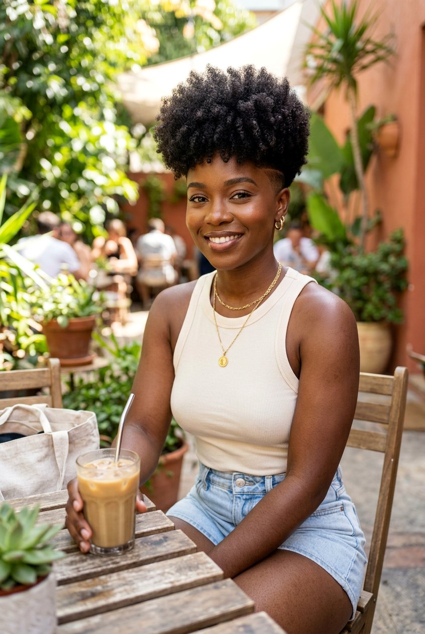 Short Curly Tapered TWA - 20 black women curly tapered cut ideas - 20 black women curly tapered cut ideas