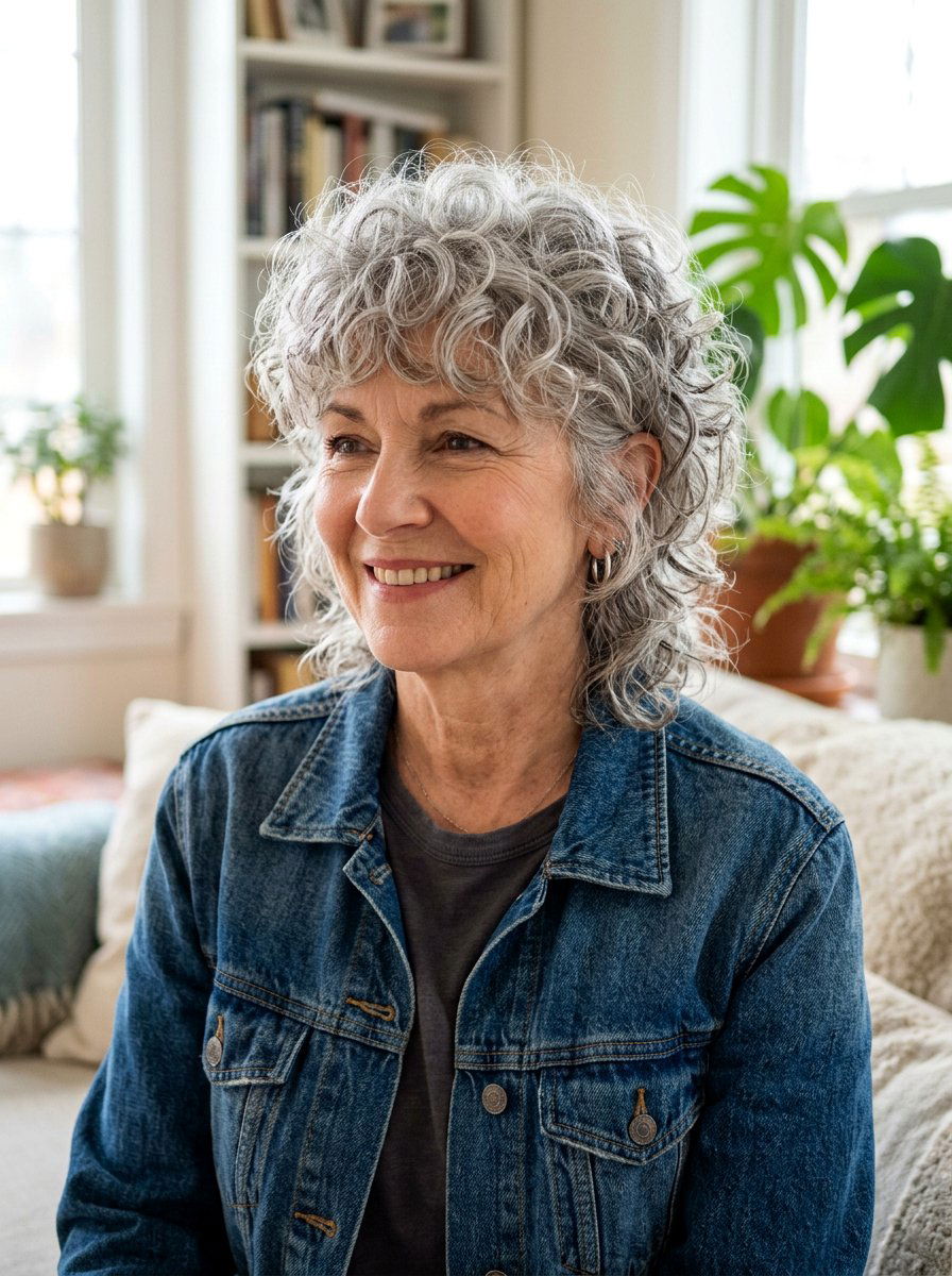 Short Curly Wolf Cut - 20 curly shag haircut for women over 60 - 20 curly shag haircut for women over 60